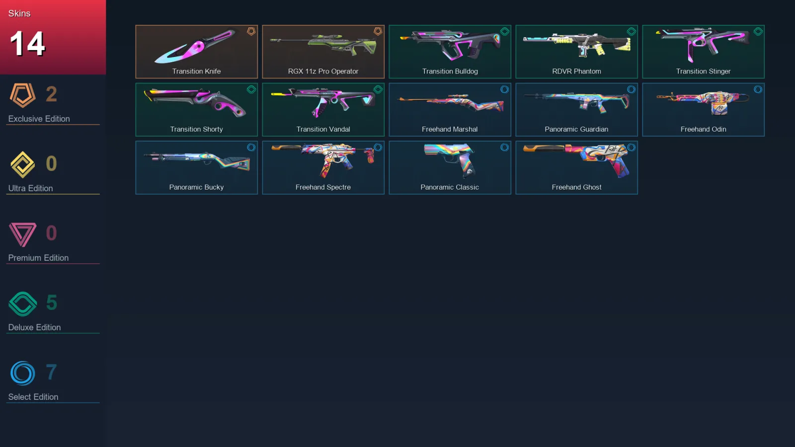 EU | Lv44 | Unranked | 14 Skin | 16 Agent | 18 Buddy — Valorant account