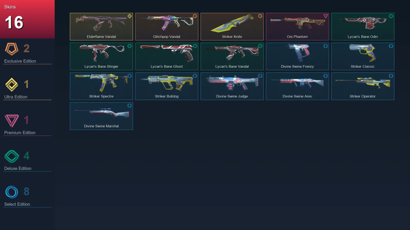 EU | Lv35 | Unranked | 16 Skin | 14 Agent | 15 Buddy