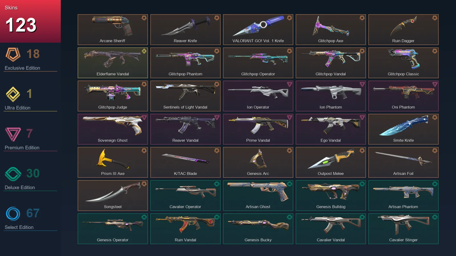 BR | Lv158 | Unranked | 123 Skin | 17 Agent | 106 Buddy — Unranked / Smurf Valorant