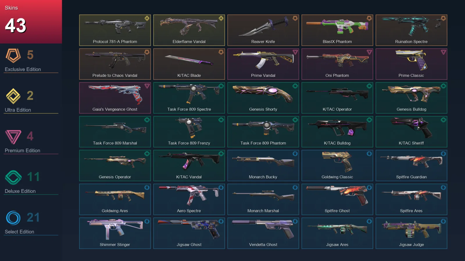 BR | Lv95 | Unranked | 43 Skin | 24 Agent | 54 Buddy