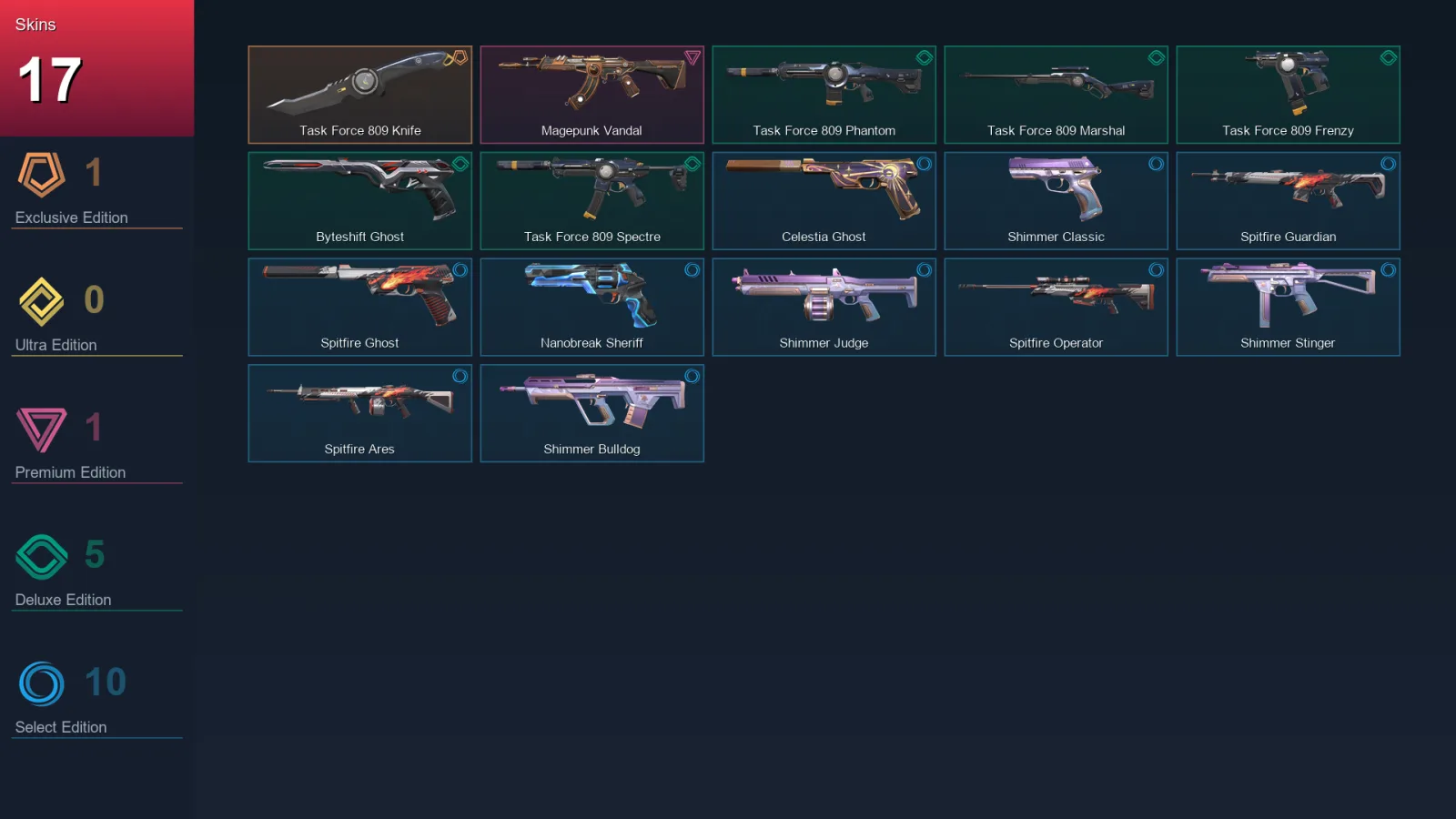 AP | Lv156 | Unranked | 17 Skin | 27 Agent | 85 Buddy — Valorant account