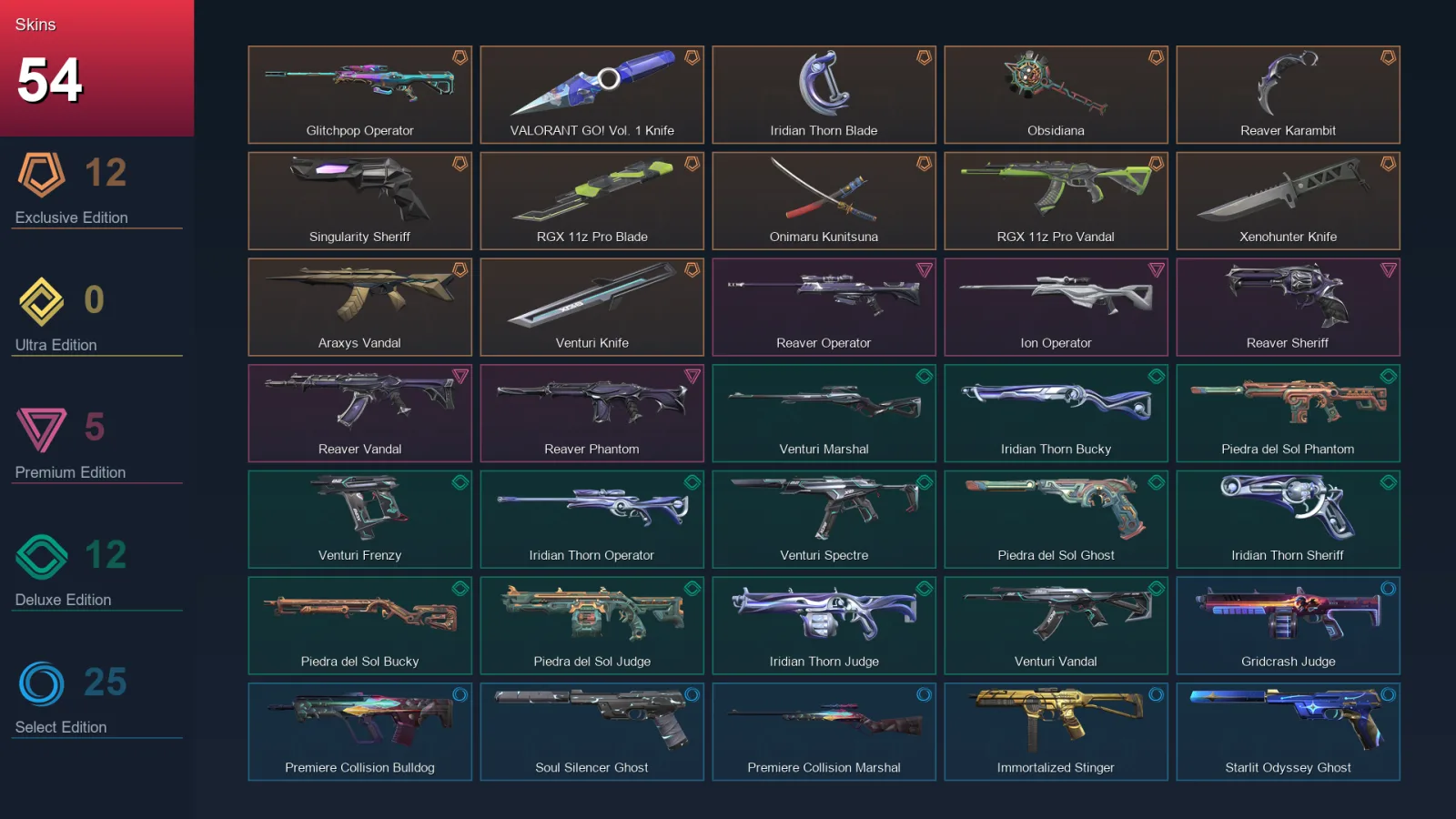 EU | Lv111 | Unranked | 54 Skin | 23 Agent | 66 Buddy — Valorant account