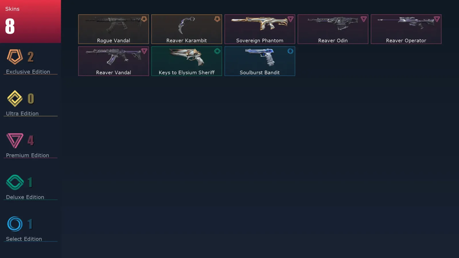[Valorant] | EU | Level 52 | Ascendant 1 | 19 Agents | 8 Skins