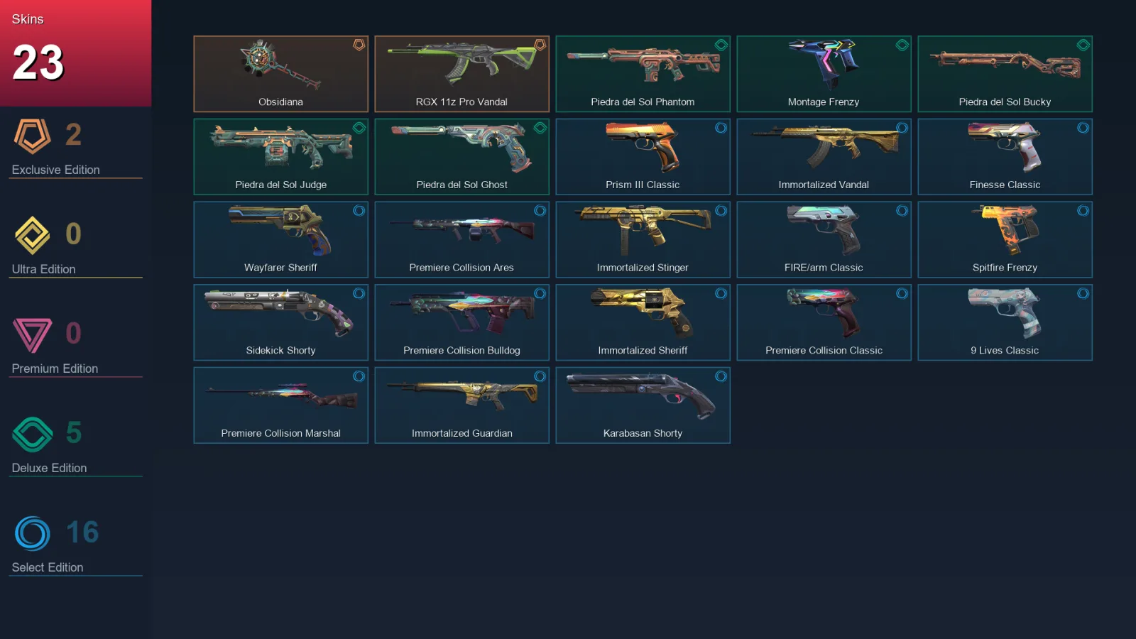 AP | Lv154 | Unranked | 23 Skin | 28 Agent | 96 Buddy