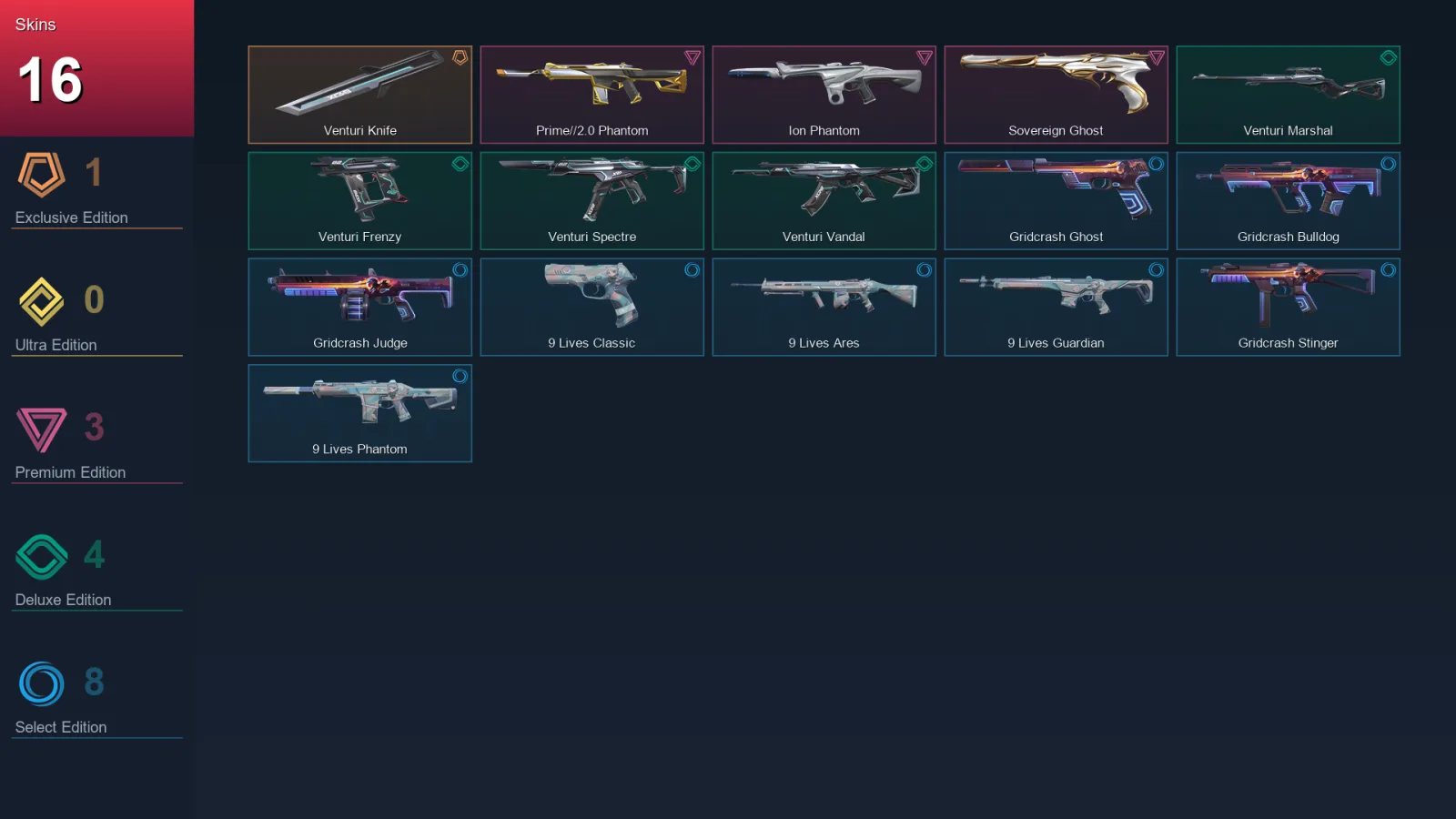 LA | Lv30 | Unranked | 16 Skin | 11 Agent | 12 Buddy