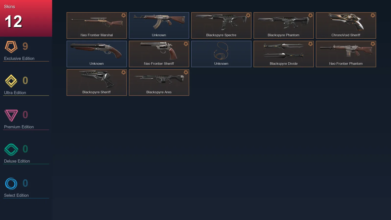 EU | Lv1 | Unranked | 12 Skin | 6 Agent | 2 Buddy