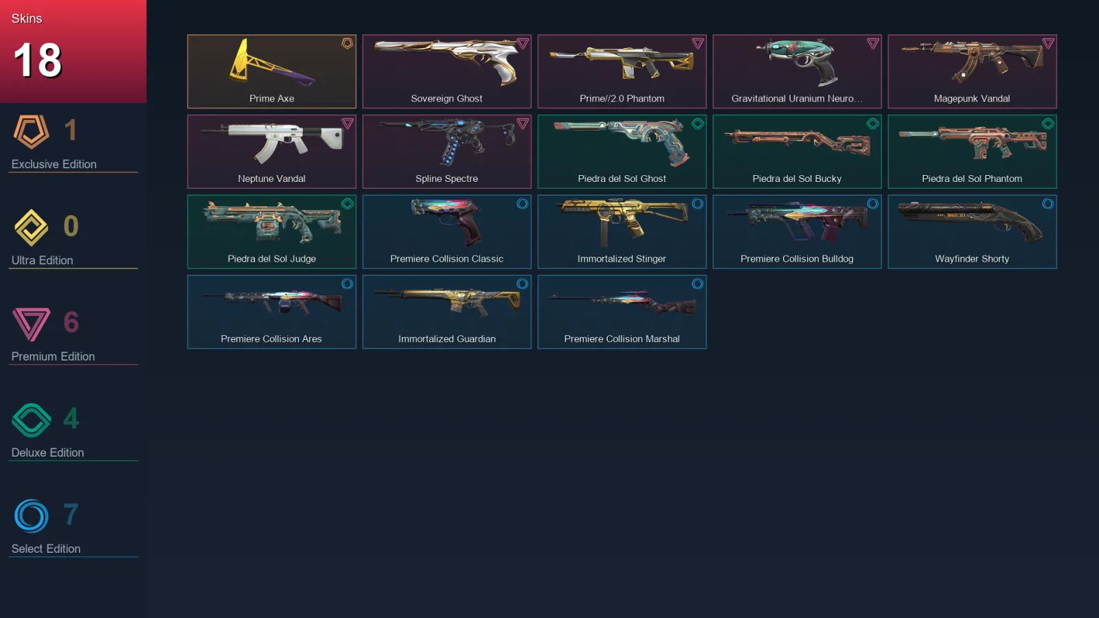 EU | Lv54 | Unranked | 18 Skin | 16 Agent | 29 Buddy