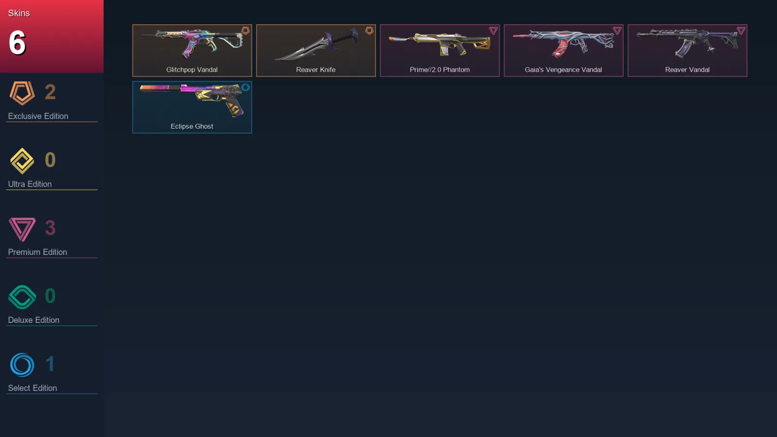 EU | Lv87 | Unranked | 6 Skin | 24 Agent | 46 Buddy