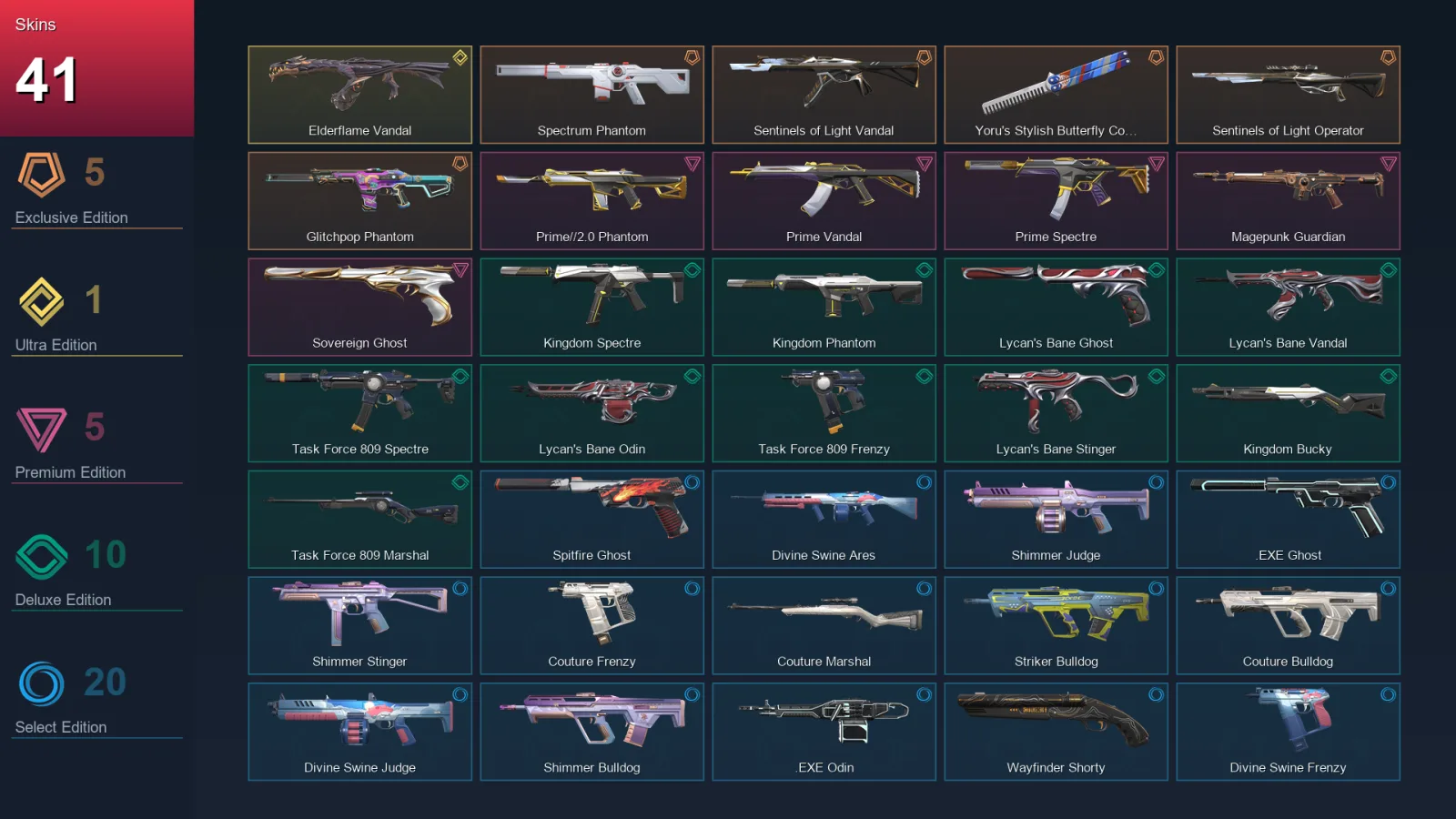 NA | Lv37 | Unranked | 41 Skin | 17 Agent | 47 Buddy