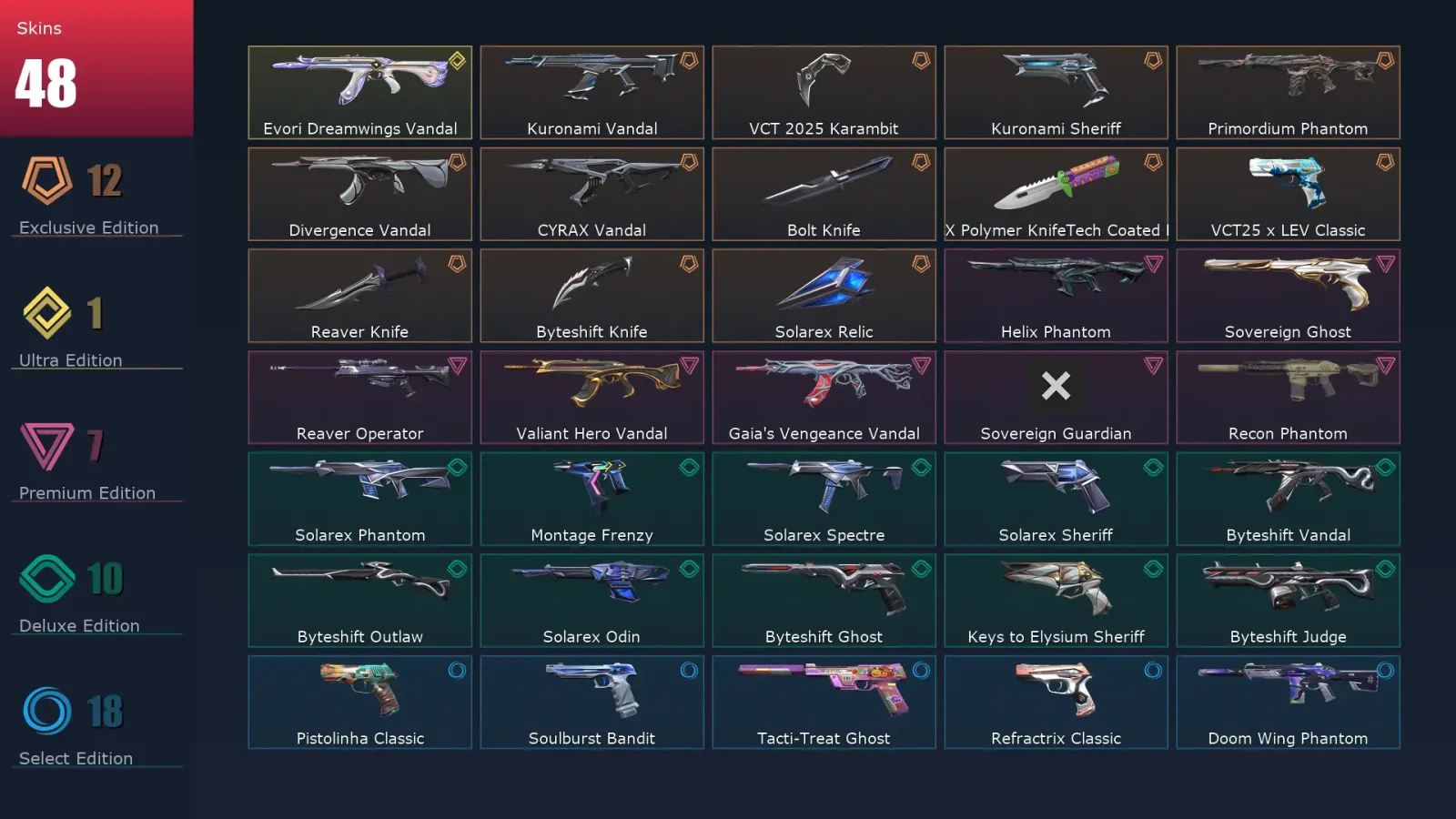 [Valorant] | EU | Level 178 | Diamond 3 | 29 Agents | 48 Skins — Valorant account