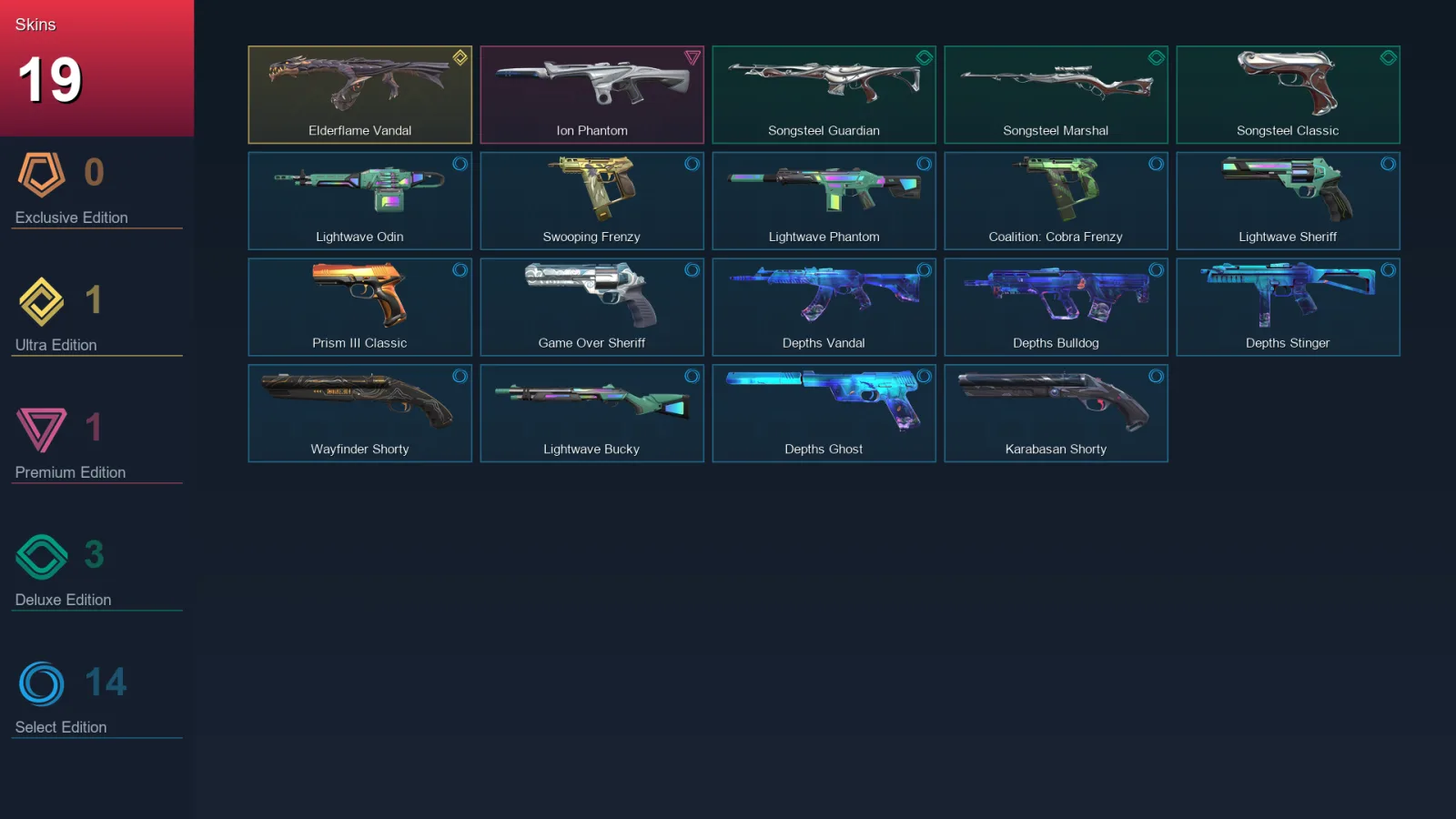 EU | Lv126 | Unranked | 19 Skin | 27 Agent | 81 Buddy