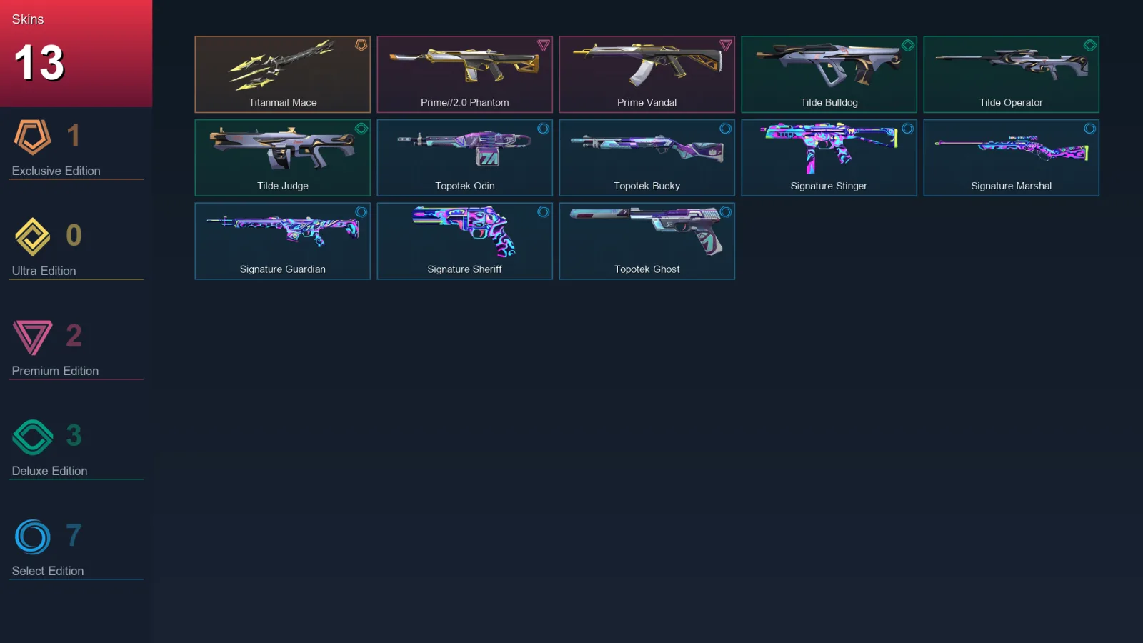 EU | Lv23 | Unranked | 13 Skin | 9 Agent | 10 Buddy