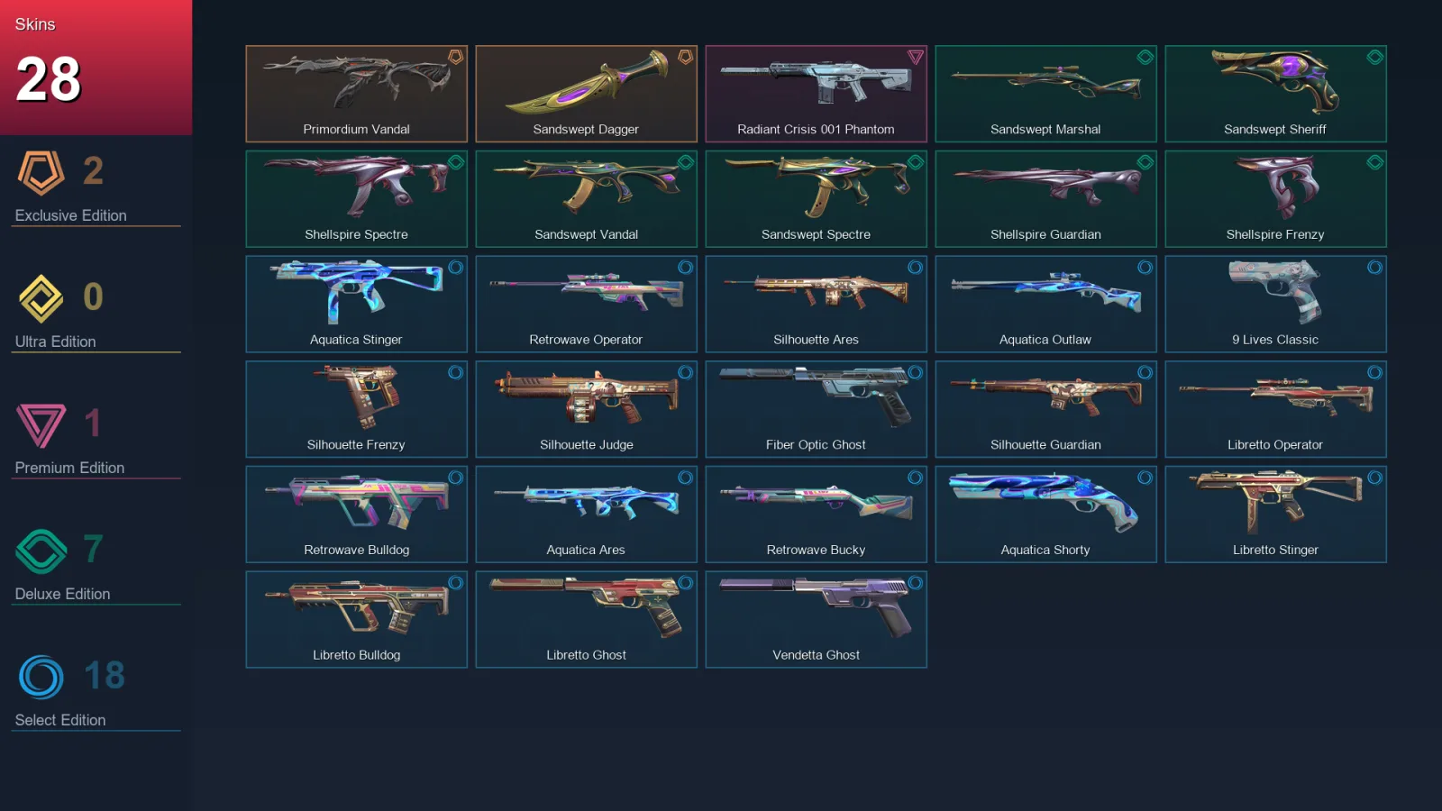 BR | Lv116 | Unranked | 28 Skin | 22 Agent | 55 Buddy