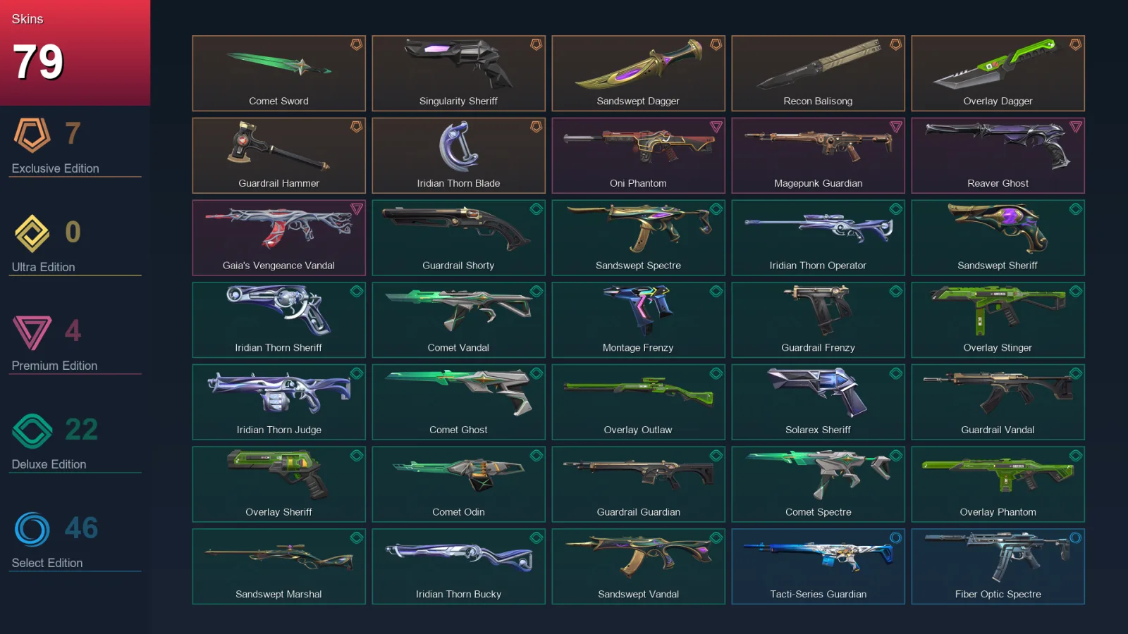 BR | Lv178 | Unranked | 79 Skin | 29 Agent | 101 Buddy