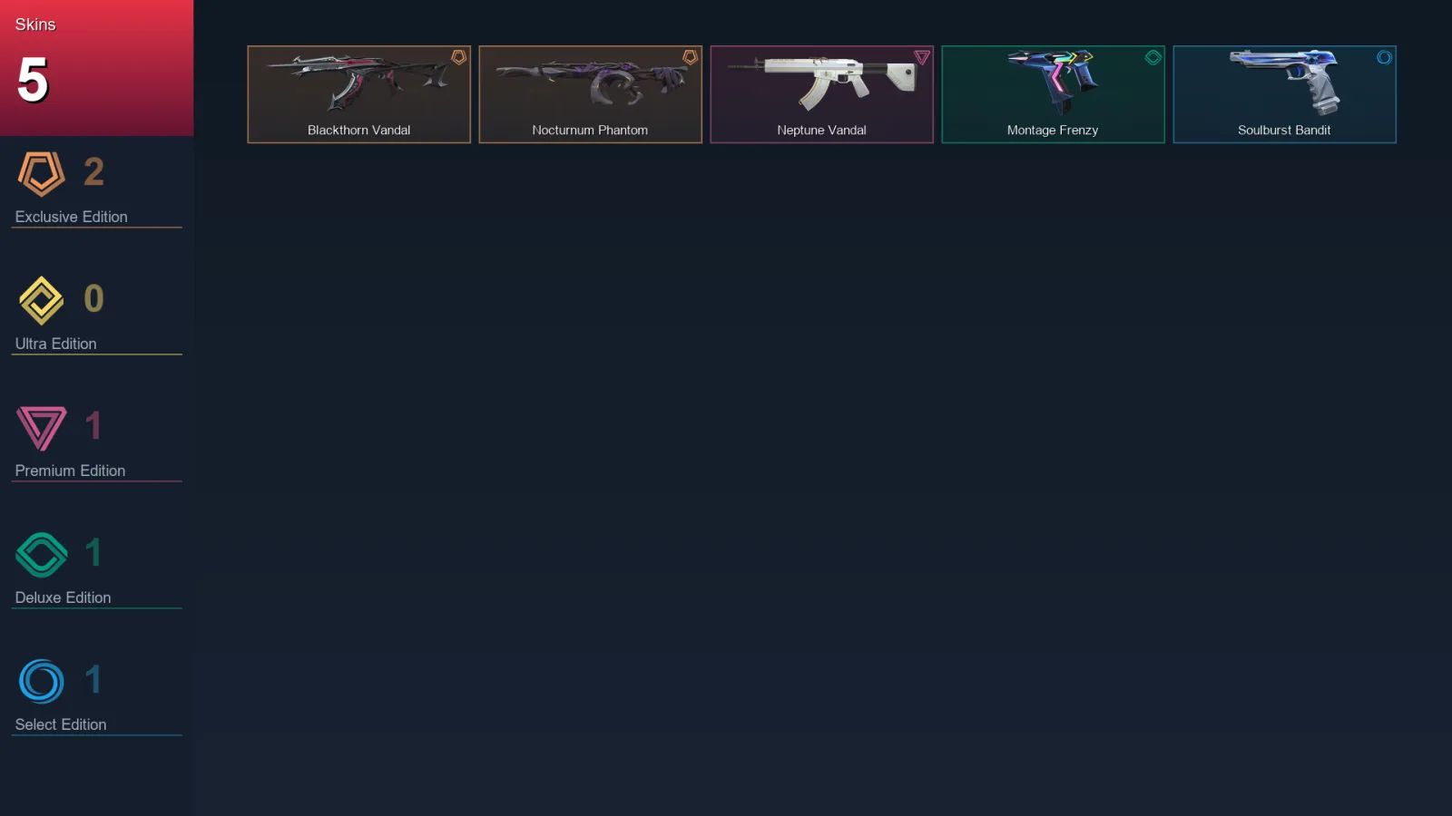 EU | Lv54 | Unranked | 5 Skin | 20 Agent | 24 Buddy
