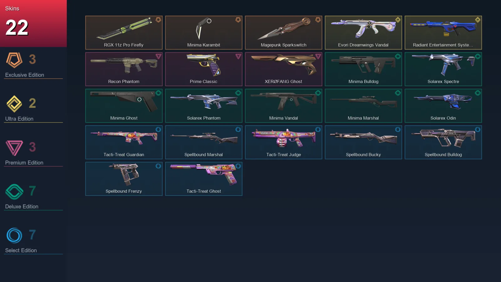 NA | Lv35 | Unranked | 22 Skin | 13 Agent | 18 Buddy — Unranked / Smurf Valorant