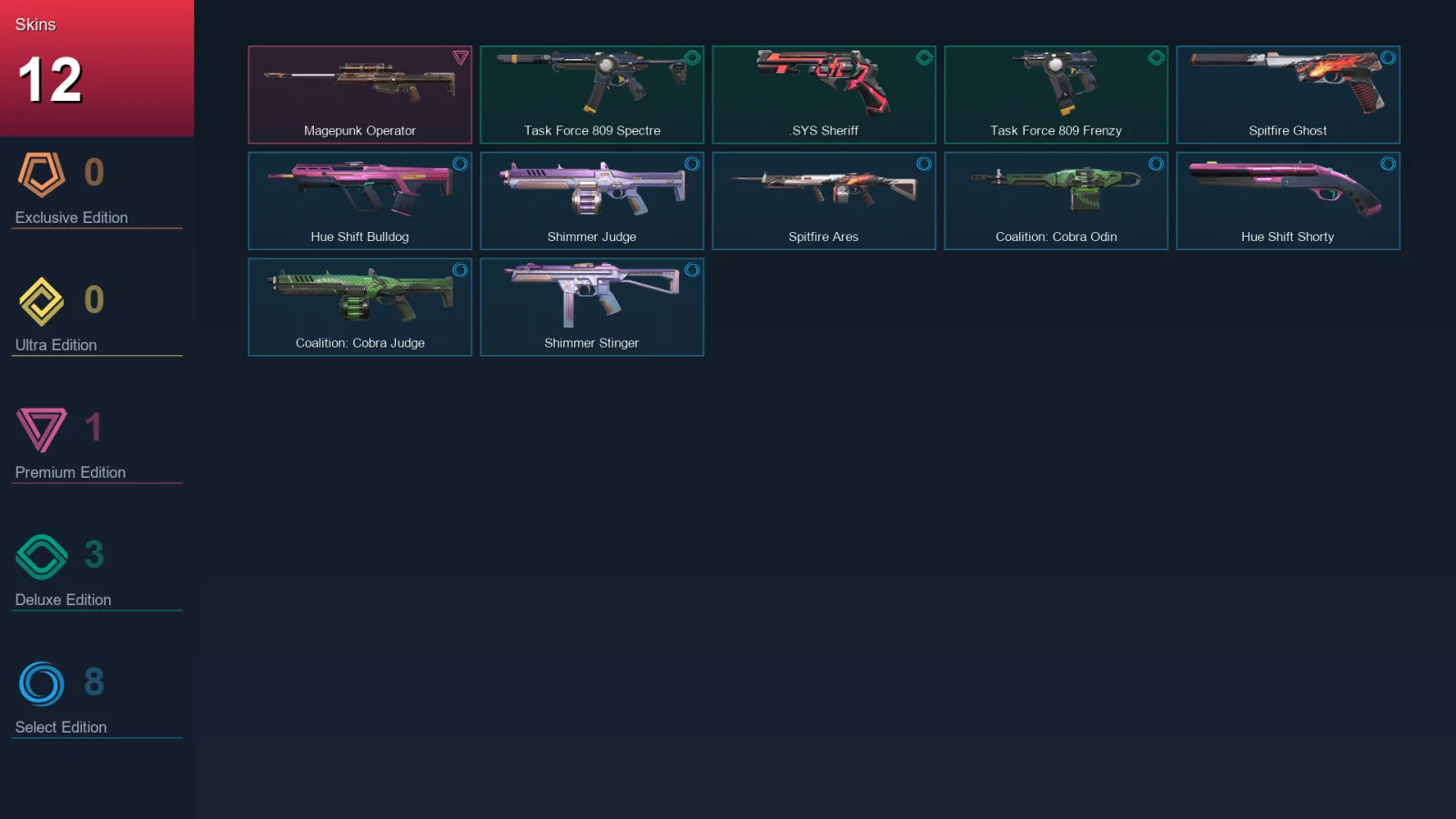 AP | Lv55 | Unranked | 12 Skin | 16 Agent | 32 Buddy — Magepunk Operator