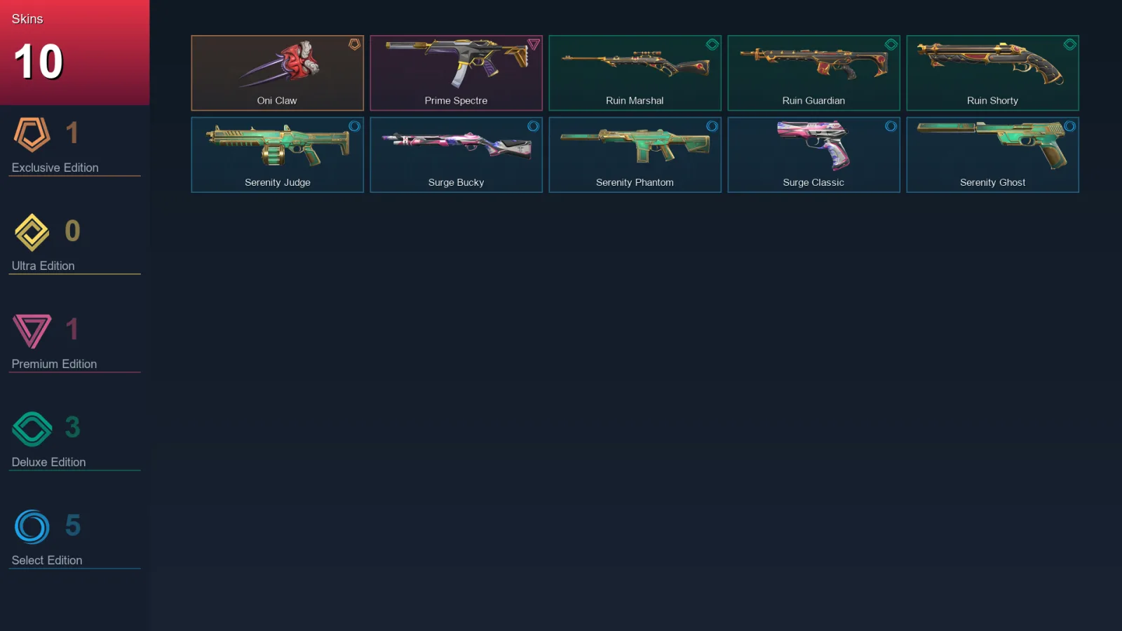 NA | Lv1 | Unranked | 10 Skin | 13 Agent | 7 Buddy — Unranked / Smurf Valorant