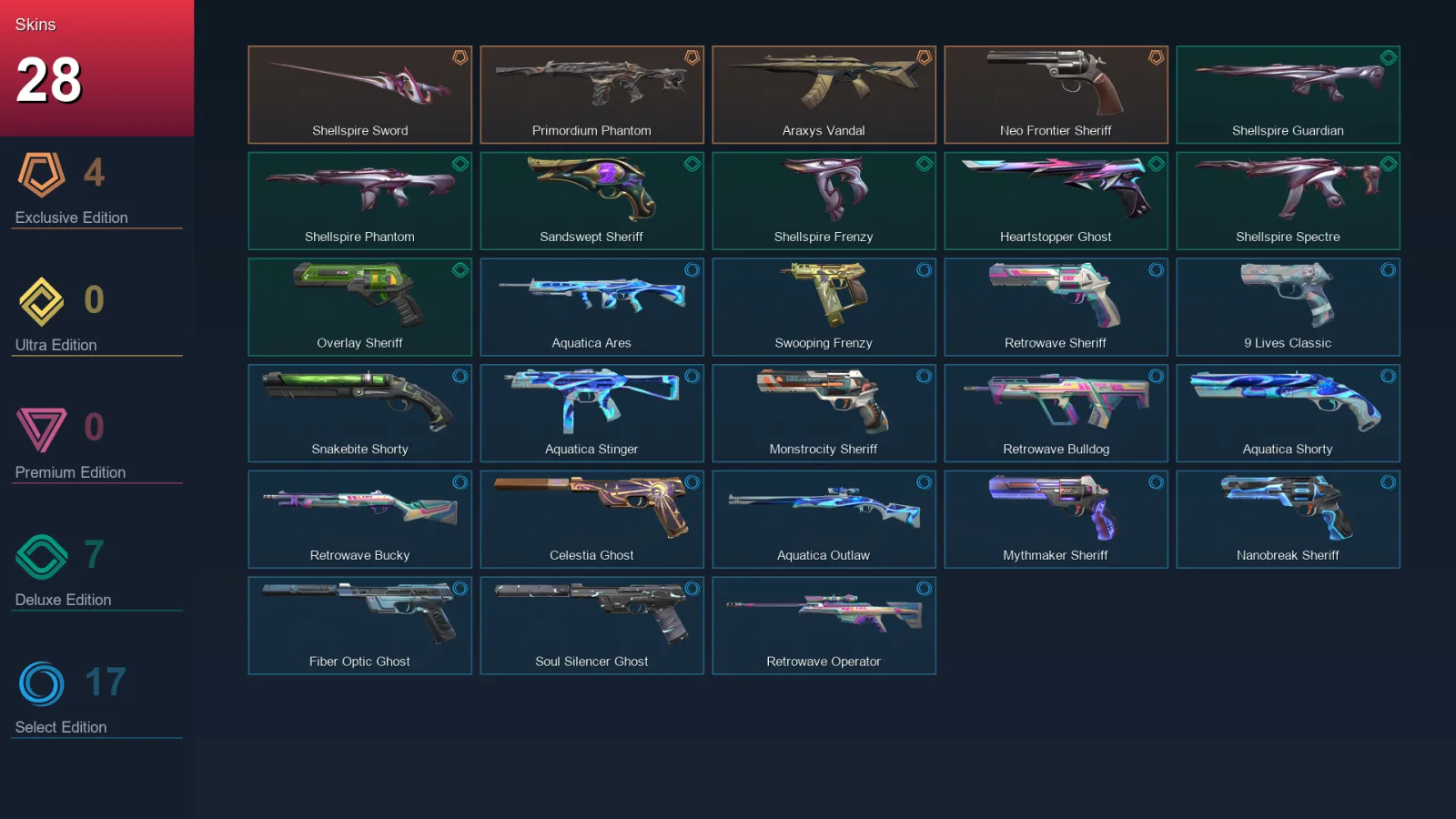 AP | Lv271 | Unranked | 28 Skin | 28 Agent | 85 Buddy — Valorant account