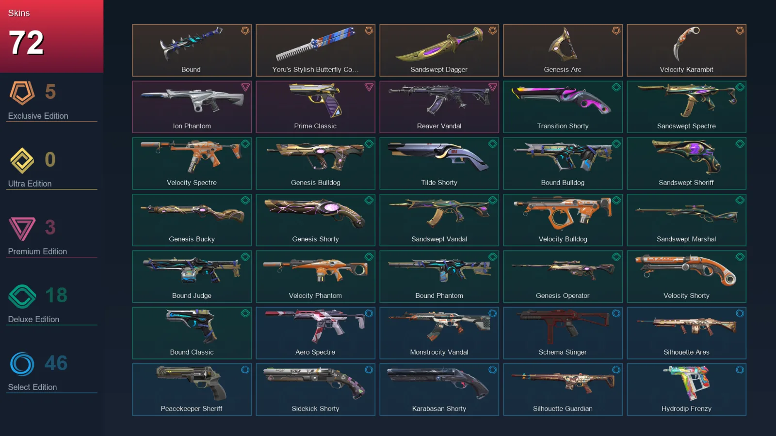 LA | Lv266 | Unranked | 72 Skin | 28 Agent | 131 Buddy