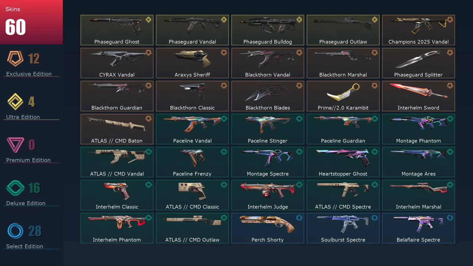 [Valorant] | EU | Level 1 | Immortal 1 | 21 Agents | 60 Skins — Valorant account
