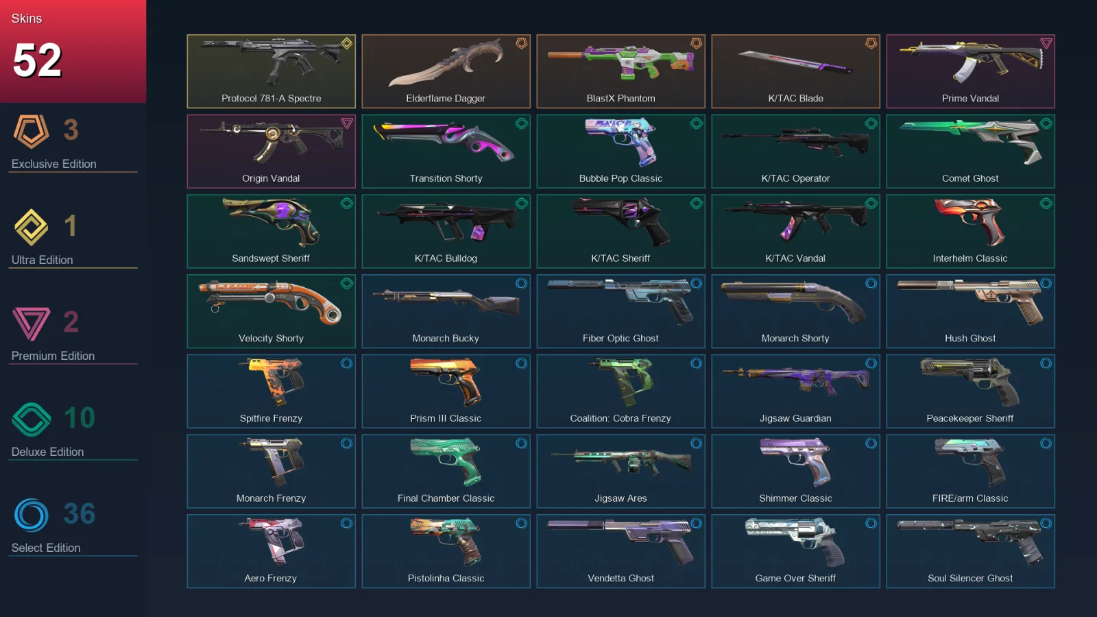 AP | Lv436 | Unranked | 52 Skin | 28 Agent | 135 Buddy — Valorant account