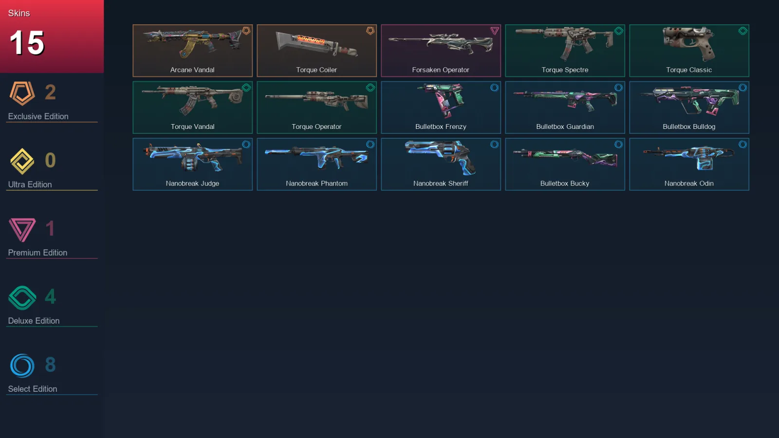 AP | Lv41 | Unranked | 15 Skin | 13 Agent | 23 Buddy — Valorant account