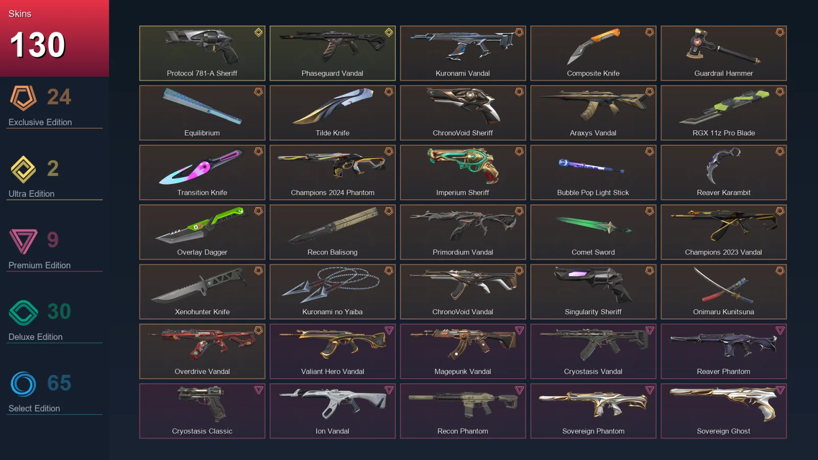 EU | Lv324 | Unranked | 130 Skin | 28 Agent | 144 Buddy — Valorant account