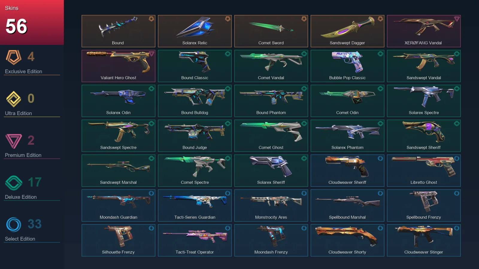 BR | Lv184 | Unranked | 56 Skin | 28 Agent | 94 Buddy