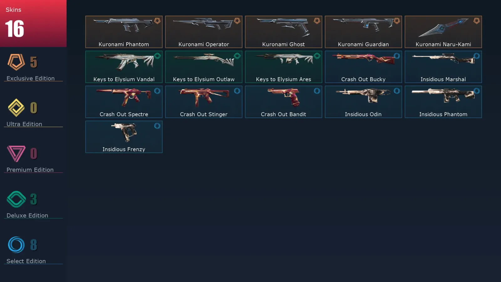 [Valorant] | EU | Level 29 | Platinum 3 | 7 Agents | 16 Skins — Valorant account