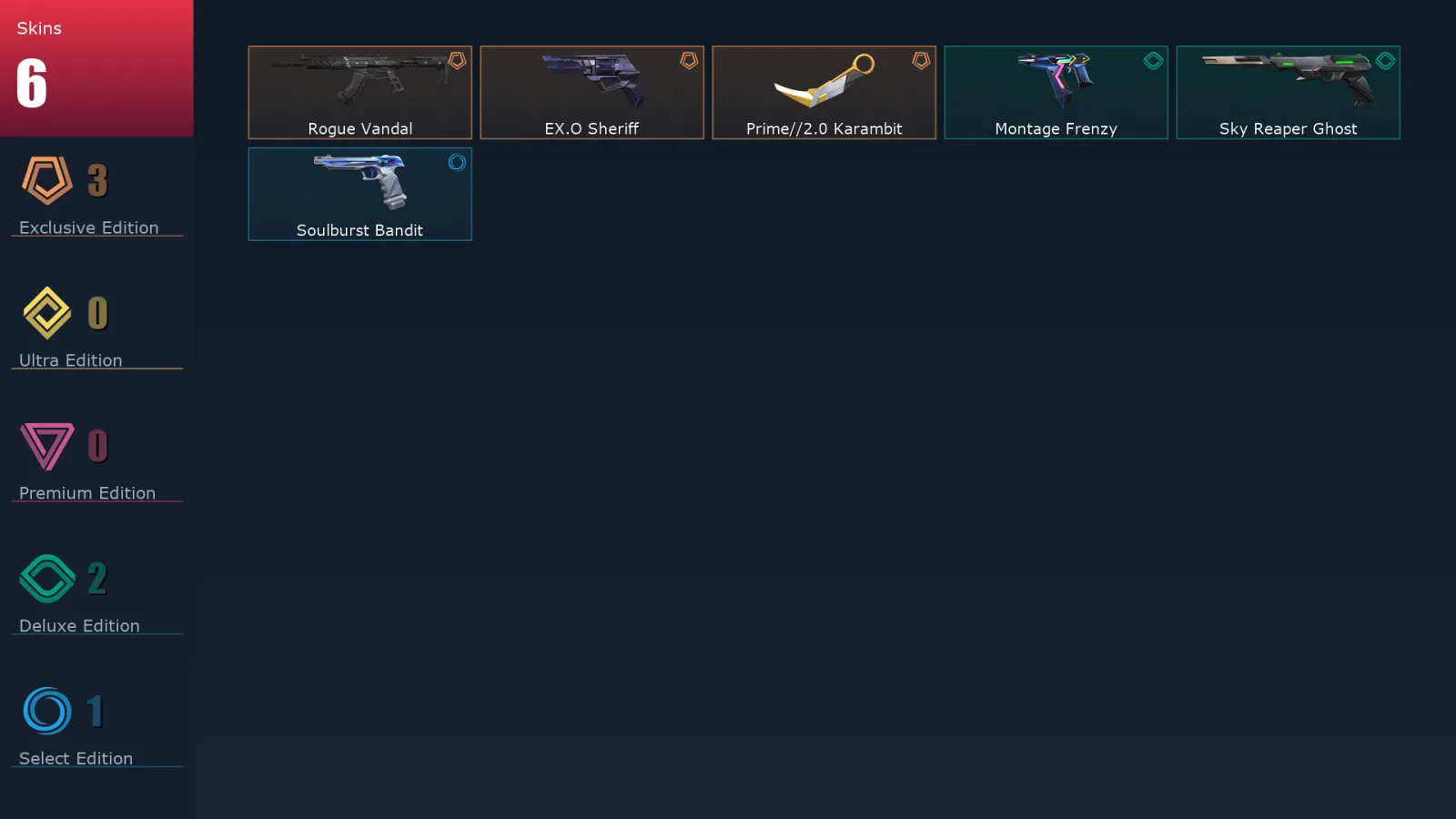 [Valorant] | EU | Level 65 | Diamond 2 | 17 Agents | 6 Skins