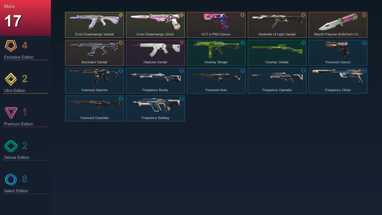 EU | Lv60 | Unranked | 17 Skin | 18 Agent | 31 Buddy