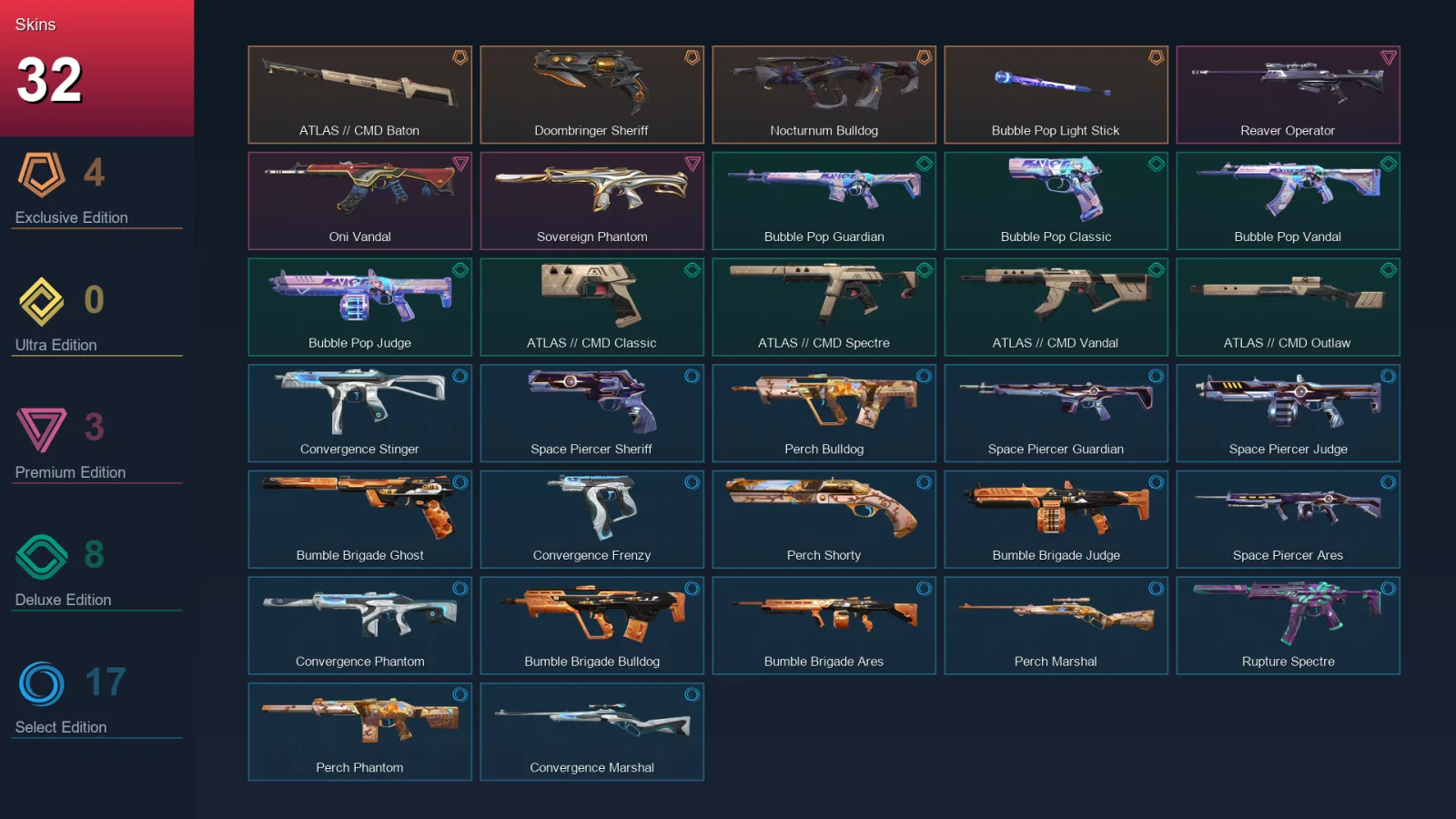 LA | Lv49 | Unranked | 32 Skin | 14 Agent | 33 Buddy
