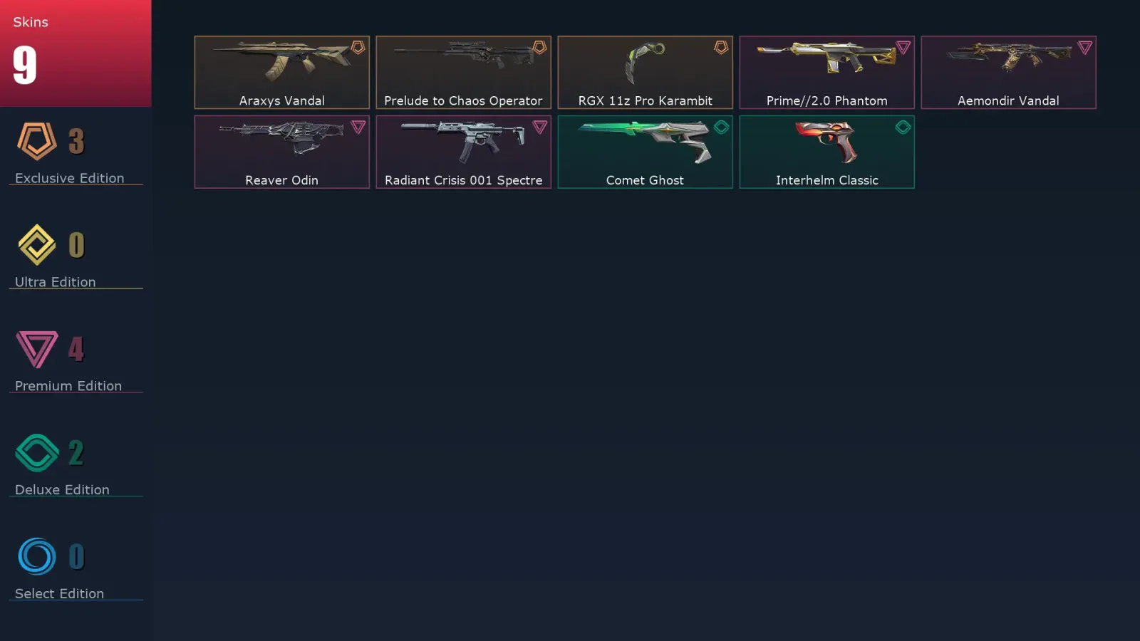 [Valorant] | EU | Level 80 | 25 Agents | 9 Skins