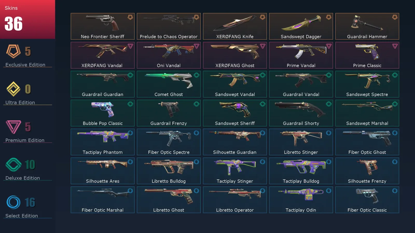 [Valorant] | EU | Level 114 | 28 Agents | 36 Skins — Valorant account
