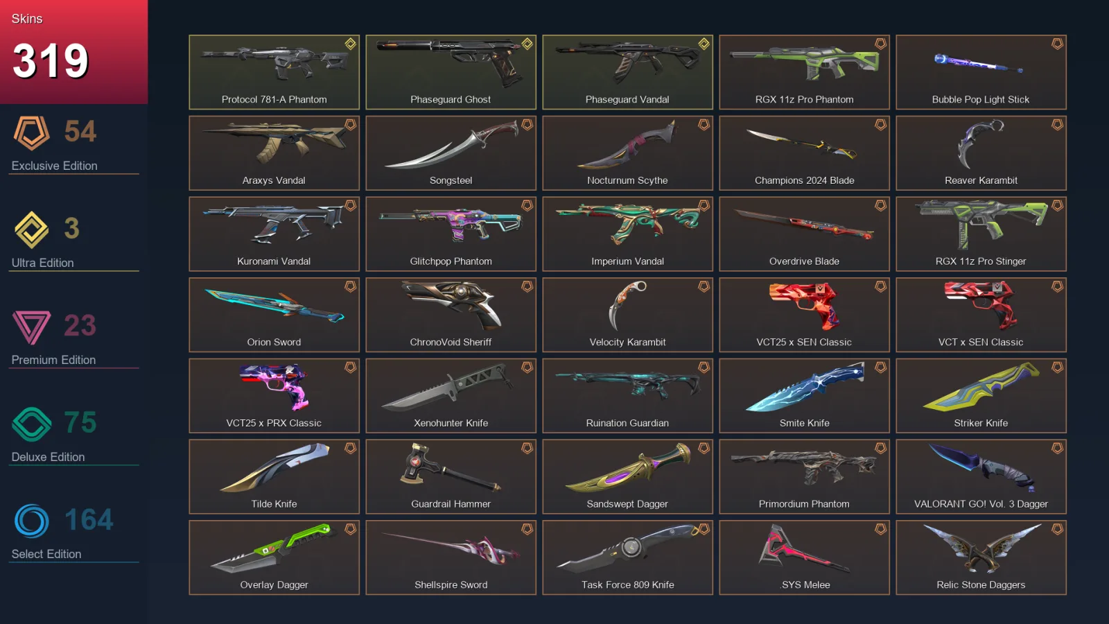 NA | Lv398 | Unranked | 319 Skin | 27 Agent | 292 Buddy — Valorant account