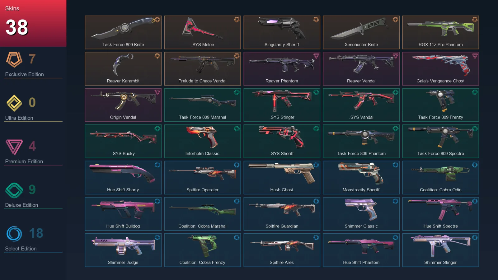 EU | Lv110 | Unranked | 38 Skin | 28 Agent | 63 Buddy