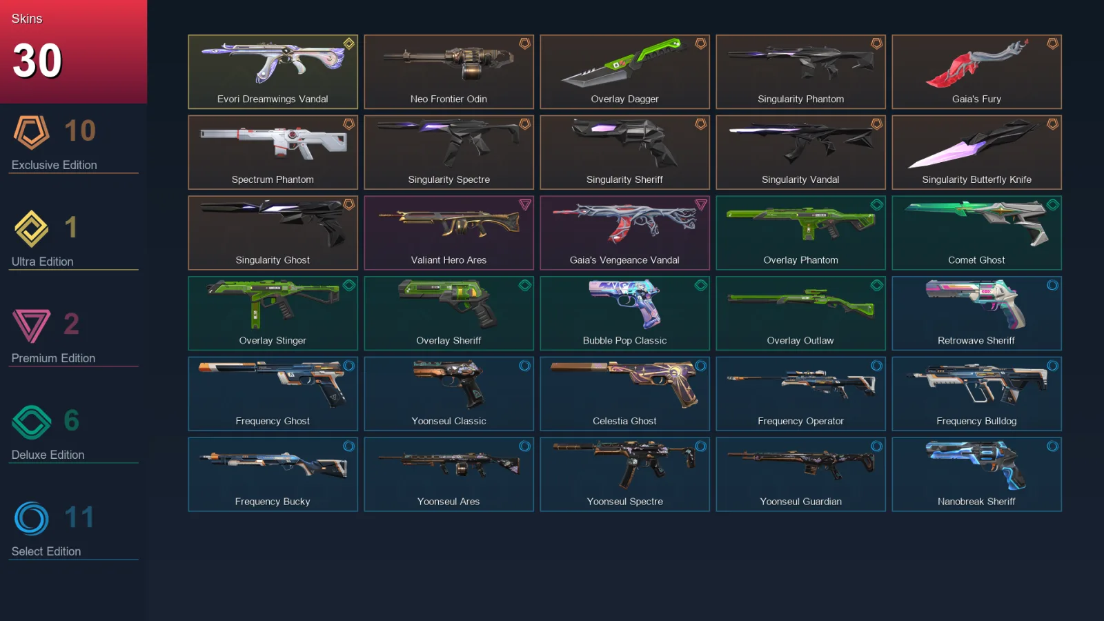 AP | Lv122 | Unranked | 30 Skin | 24 Agent | 44 Buddy — Valorant account