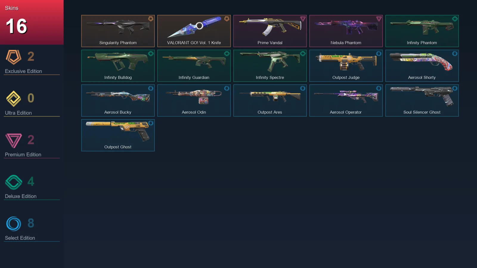 AP | Lv63 | Unranked | 16 Skin | 20 Agent | 42 Buddy