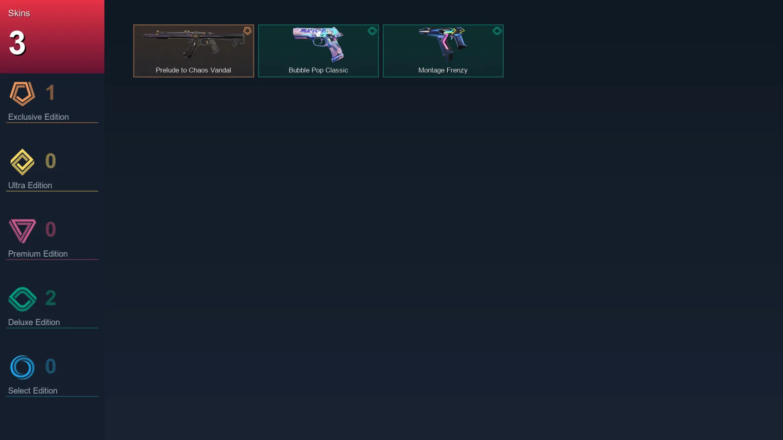 EU | Prelude to Chaos Vandal | Bubble Pop Classic | Montage Frenzy | 3 Skin | 20 Agent | 24 Buddy | Lv64