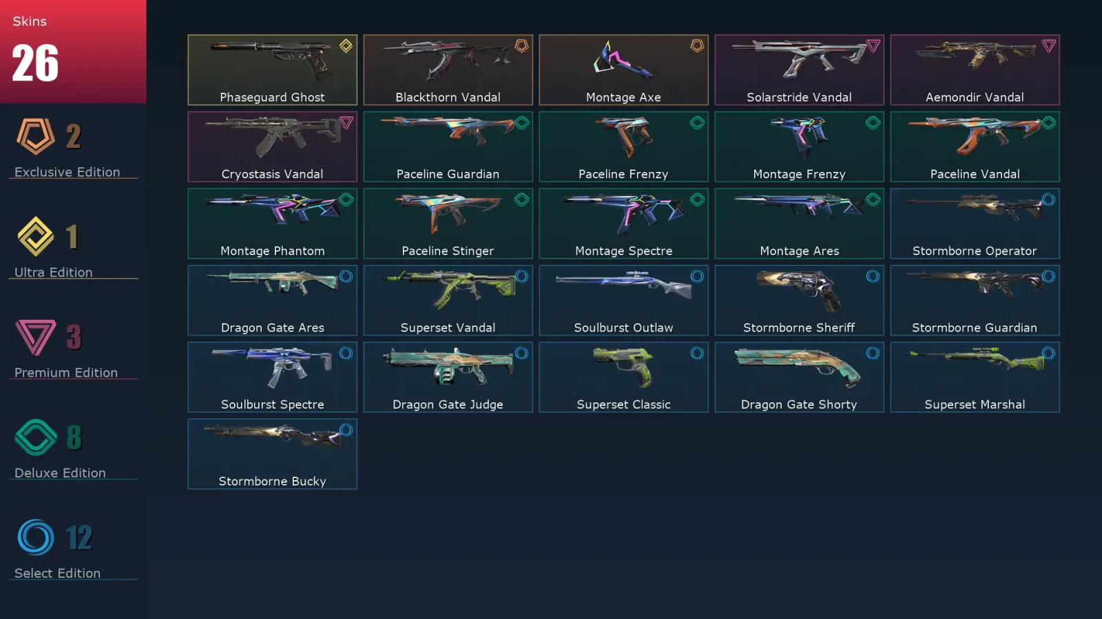 [Valorant] | EU | Level 40 | 13 Agents | 26 Skins — Valorant account