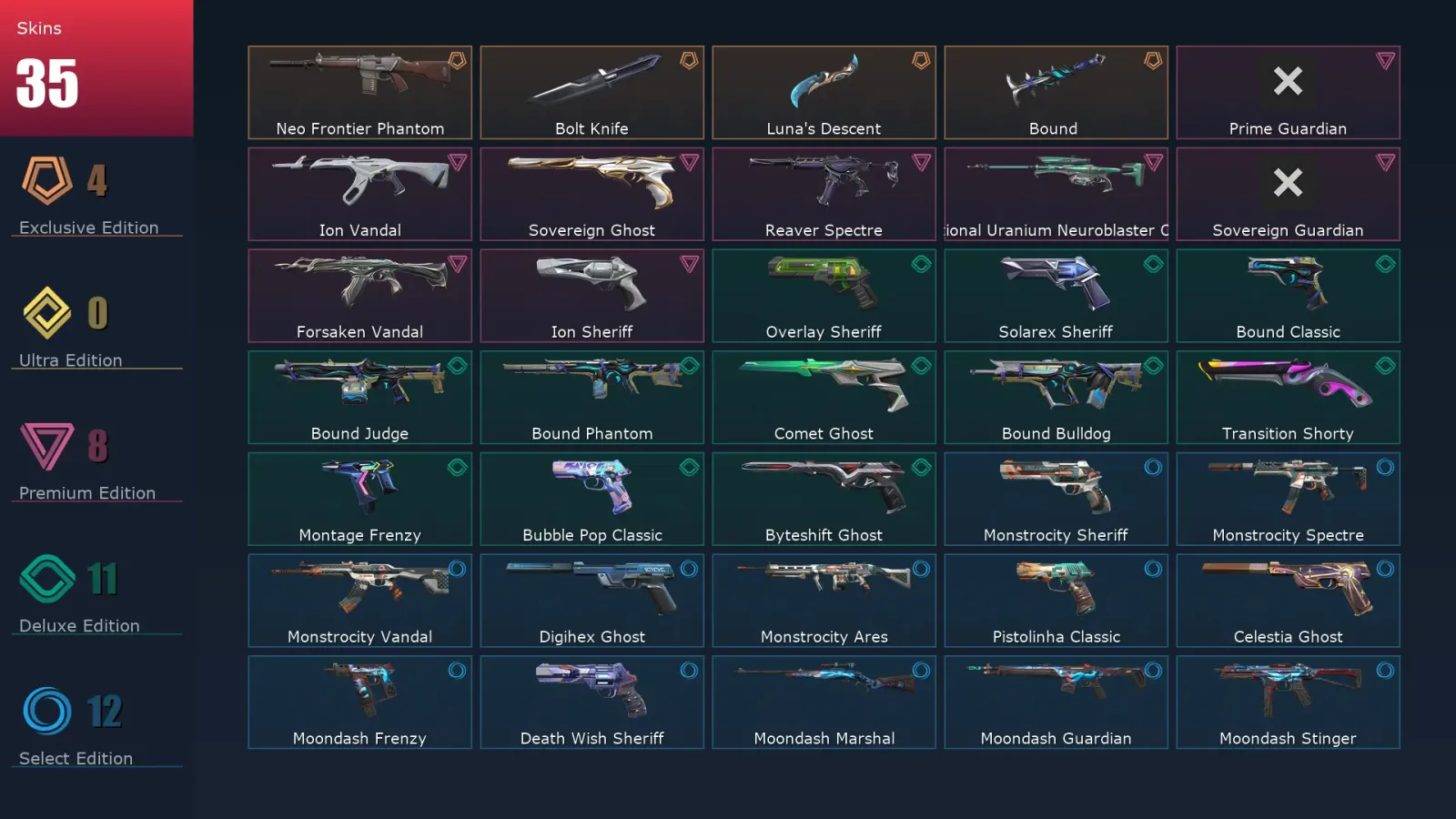 [Valorant] | EU | Level 265 | 29 Agents | 35 Skins — Valorant account