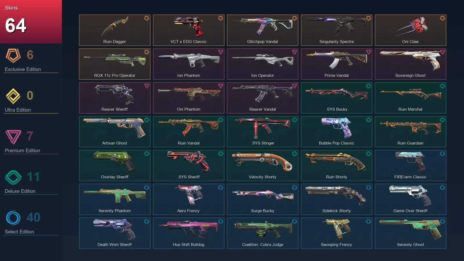 AP | Lv353 | Unranked | 64 Skin | 25 Agent | 121 Buddy &mdash; Valorant account with Breach