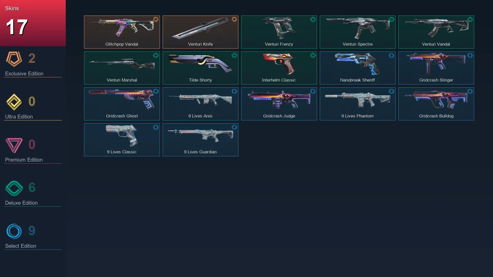 AP | Lv127 | Unranked | 17 Skin | 27 Agent | 59 Buddy