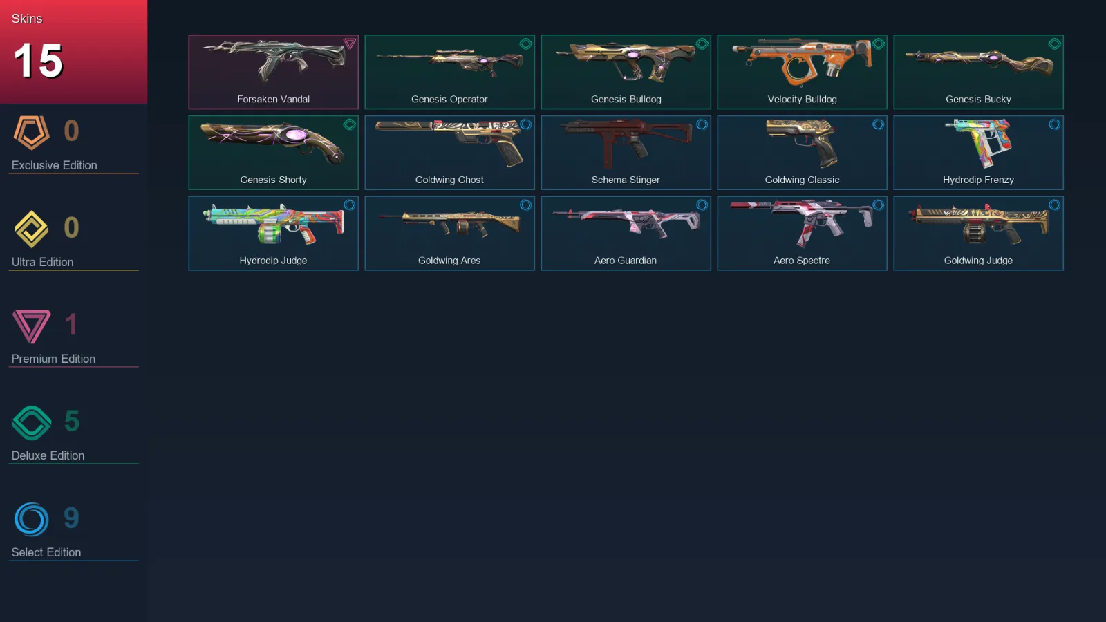 AP | Lv39 | Unranked | 15 Skin | 11 Agent | 21 Buddy