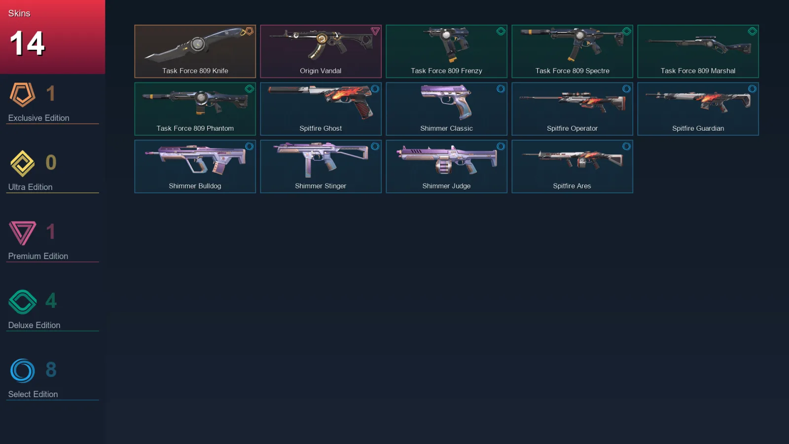 EU | Lv61 | Unranked | 14 Skin | 19 Agent | 23 Buddy