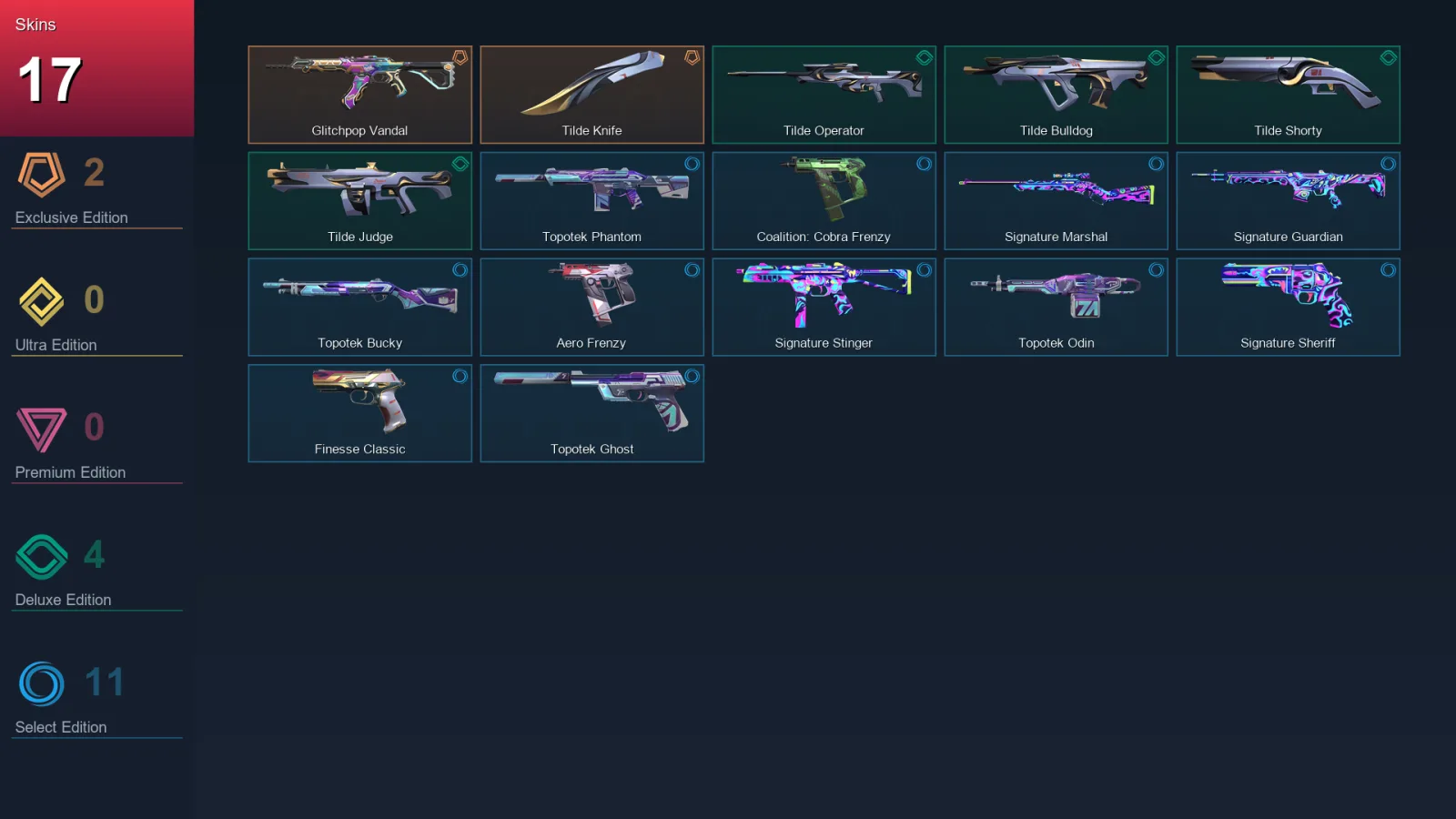 EU | Lv94 | Unranked | 17 Skin | 20 Agent | 47 Buddy — Valorant account