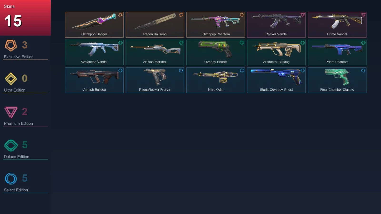 AP | Lv141 | Unranked | 15 Skin | 26 Agent | 71 Buddy &mdash; Valorant account with Phantom skin