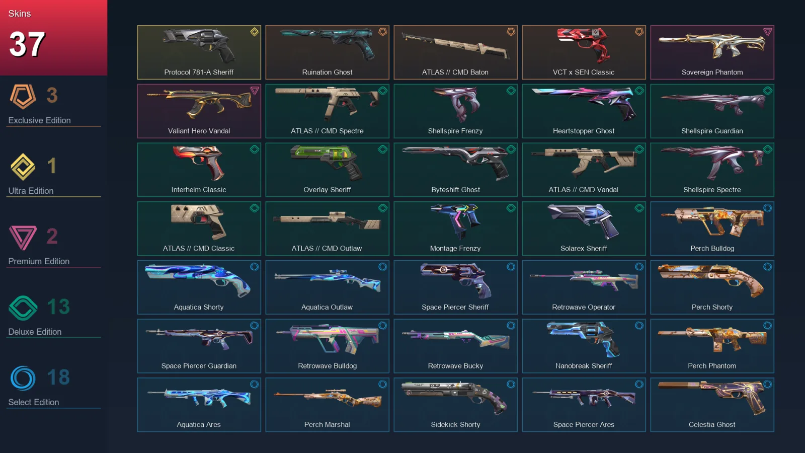 BR | Lv153 | Unranked | 37 Skin | 29 Agent | 77 Buddy