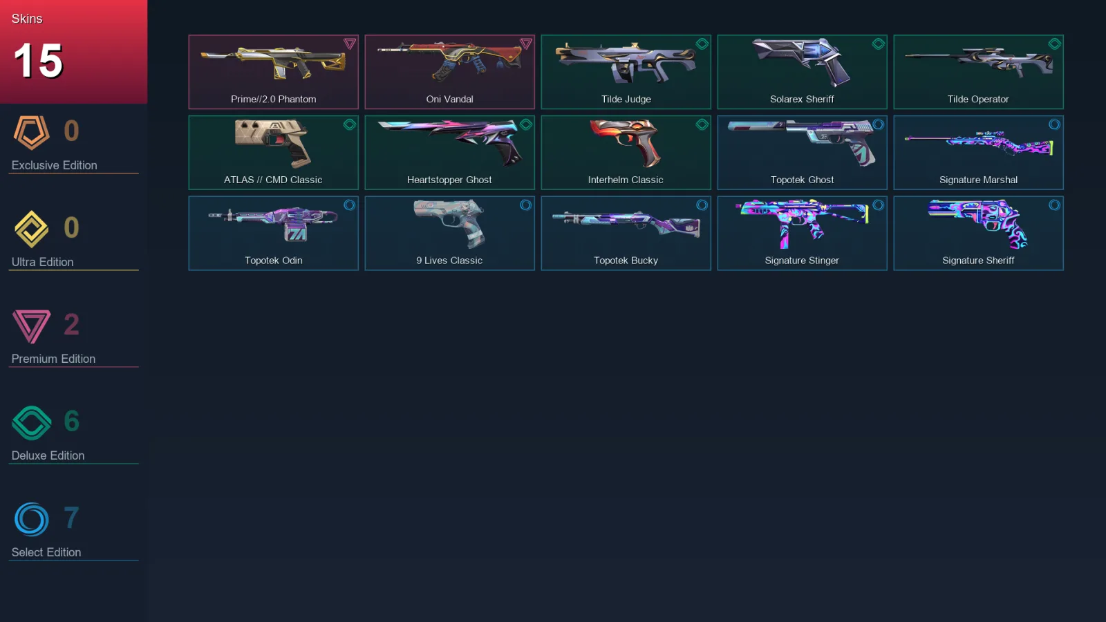 AP | Lv135 | Unranked | 15 Skin | 26 Agent | 43 Buddy